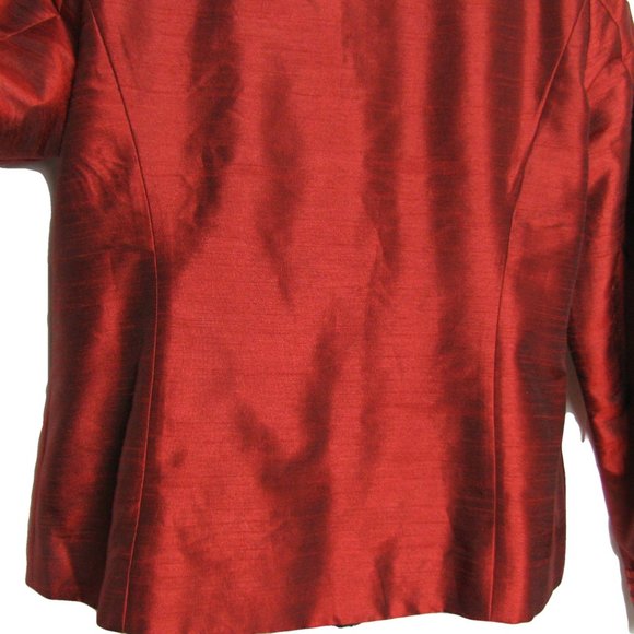 Chicos Sz 2 Evening Jacket RED Stunning - Picture 5 of 8